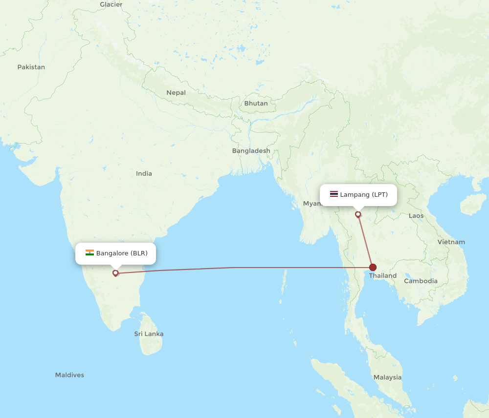 LPT-BLR flight routes