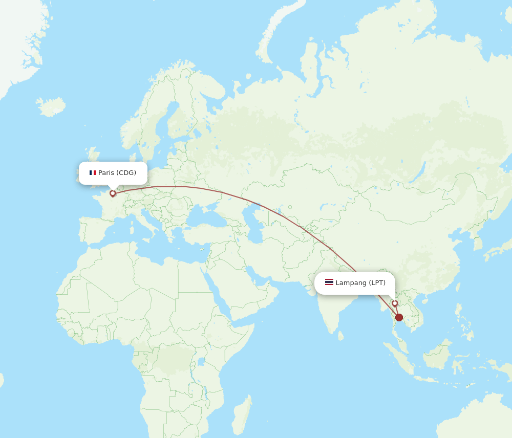 LPT-CDG flight routes