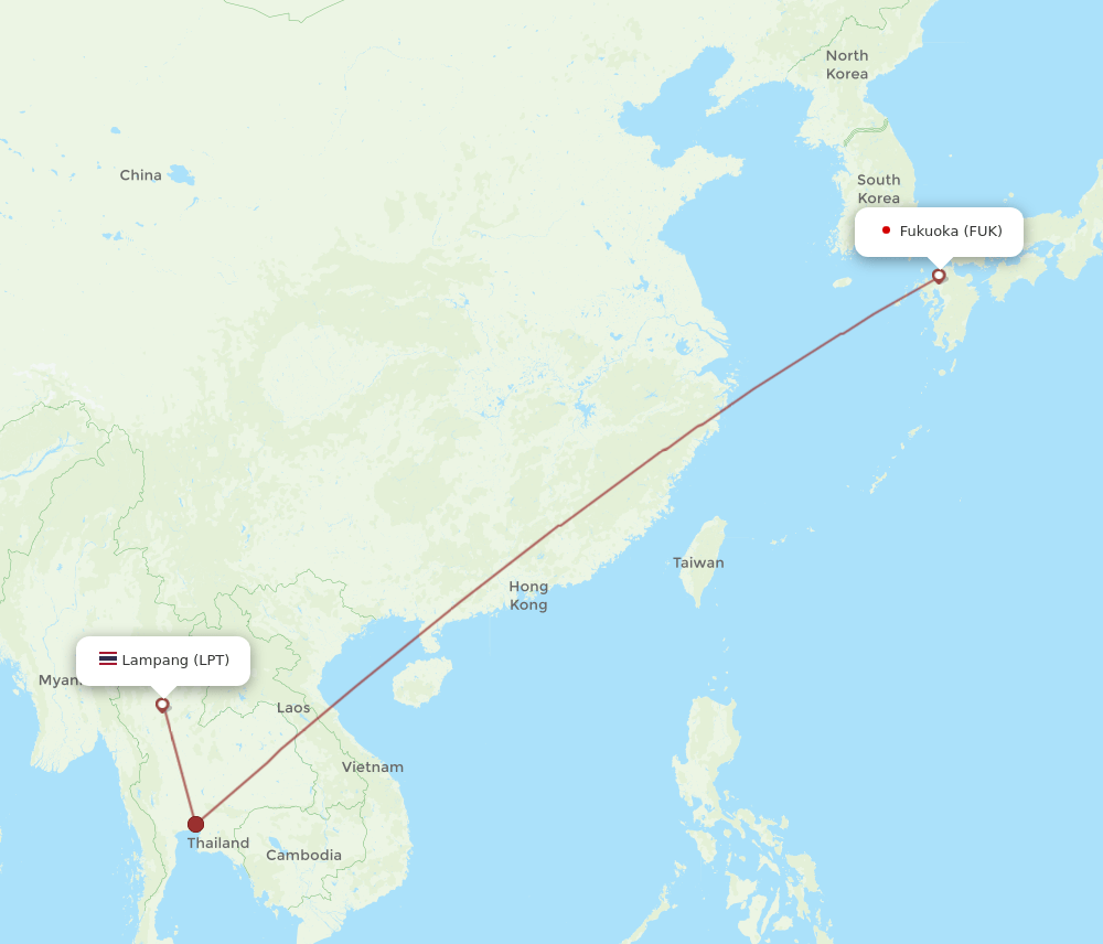 FUK to LPT flights and routes map