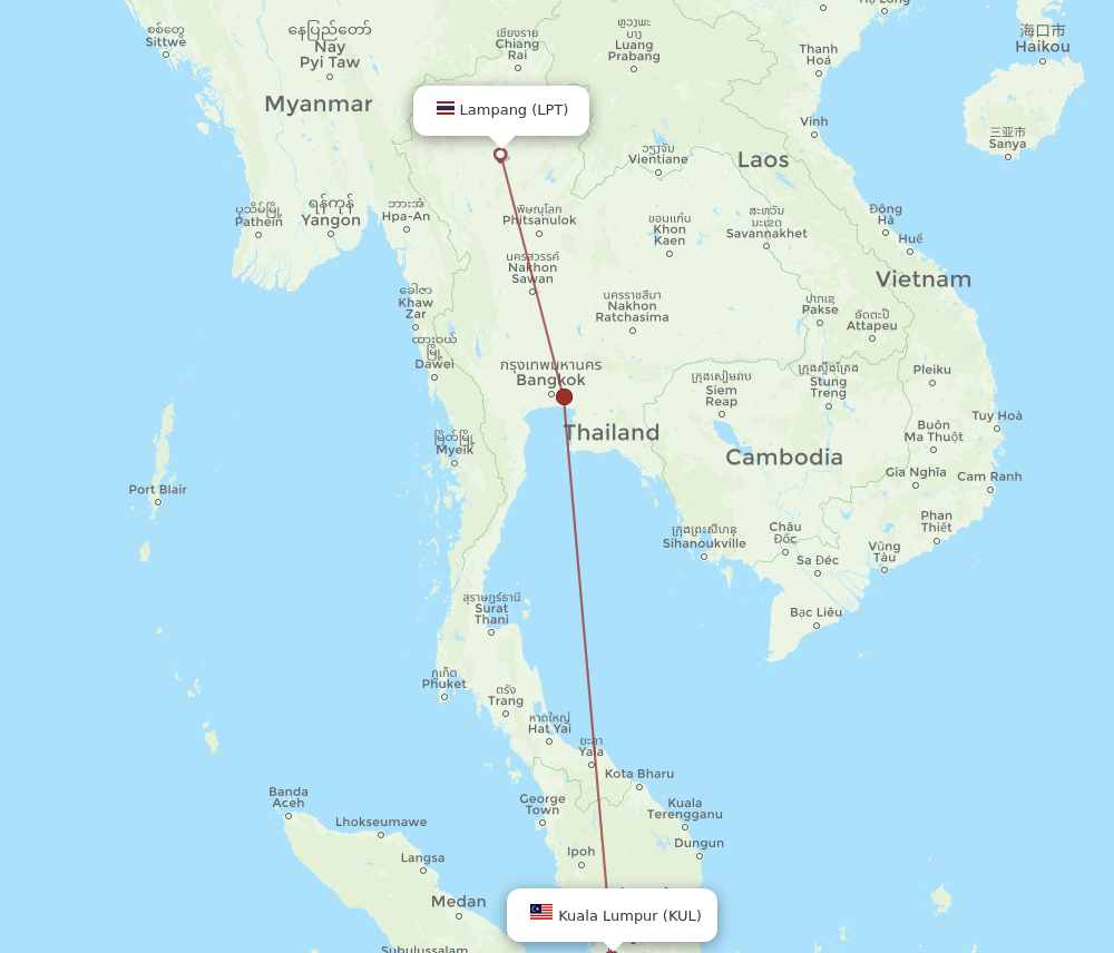LPT-KUL flight routes