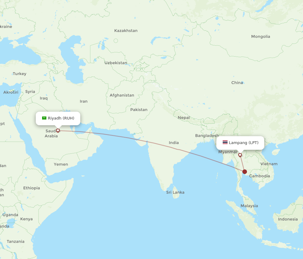 LPT-RUH flight routes