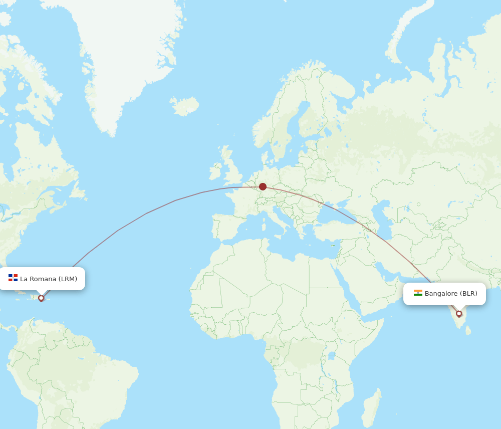 LRM-BLR flight routes