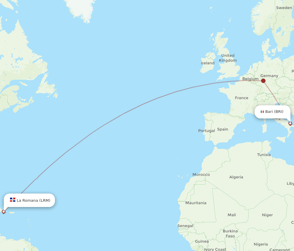 LRM-BRI flight routes