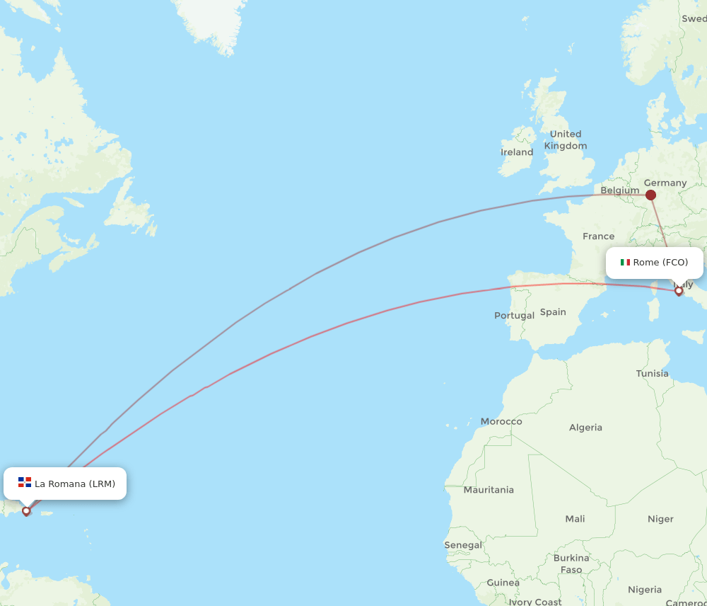 LRM-FCO flight routes