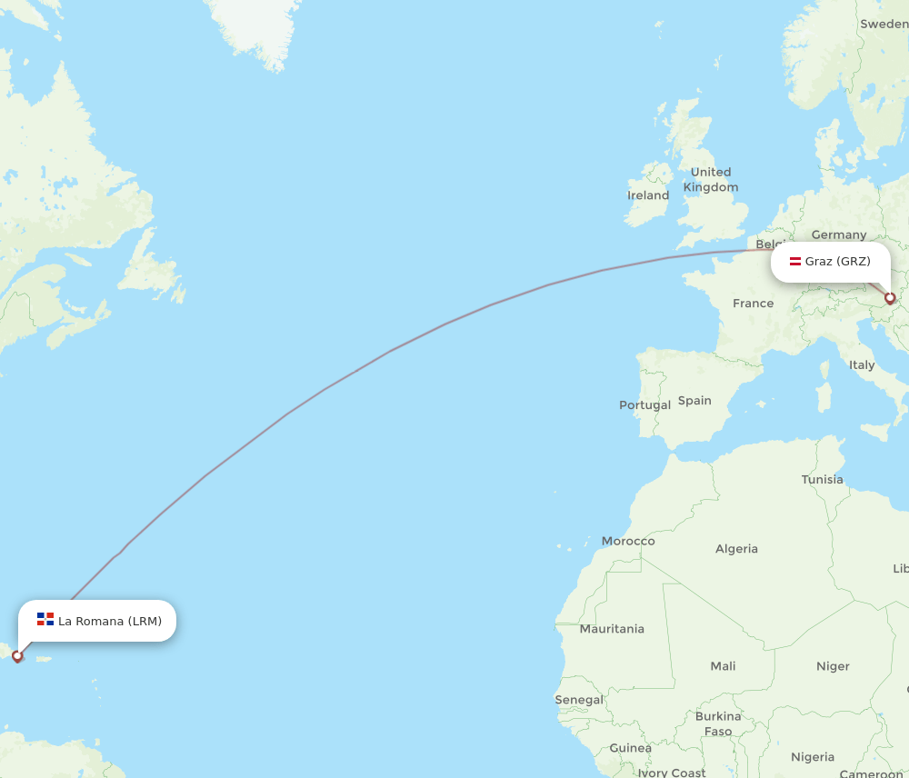 LRM-GRZ flight routes