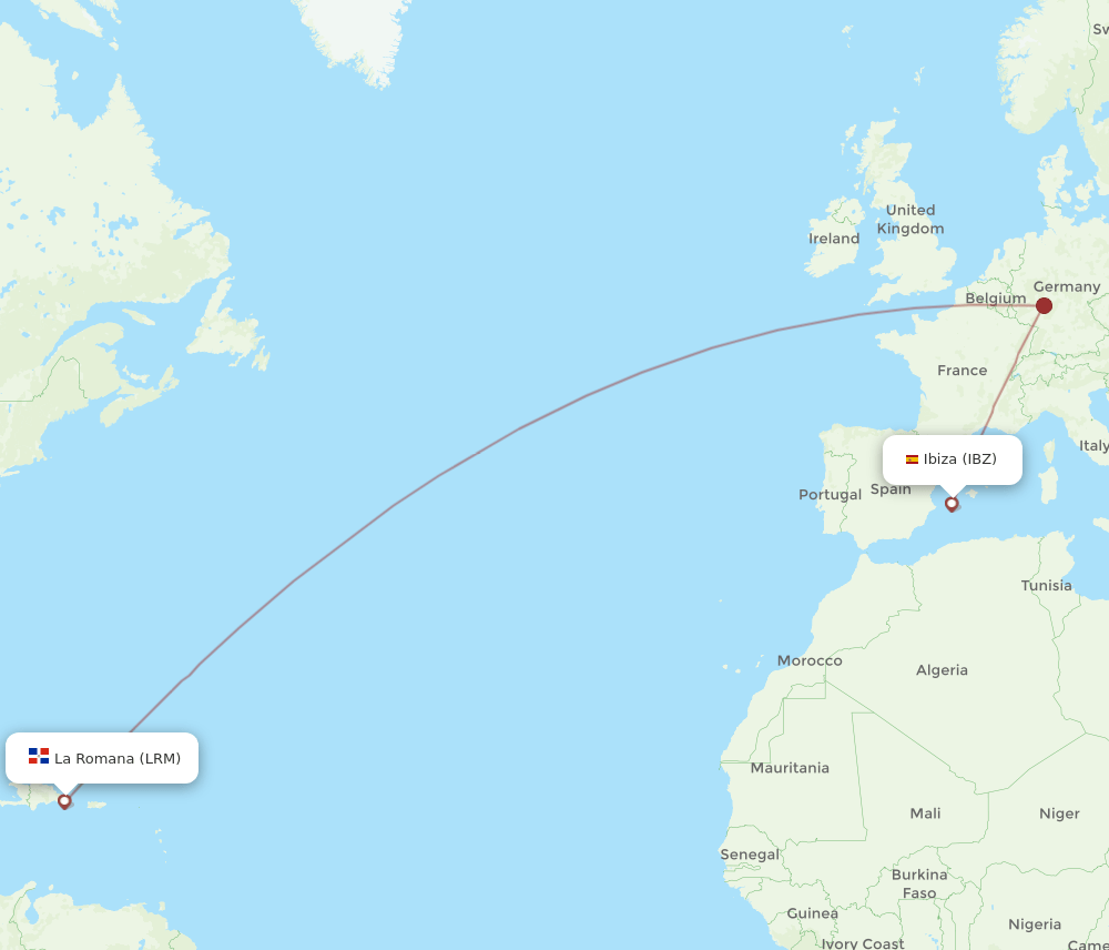 LRM-IBZ flight routes