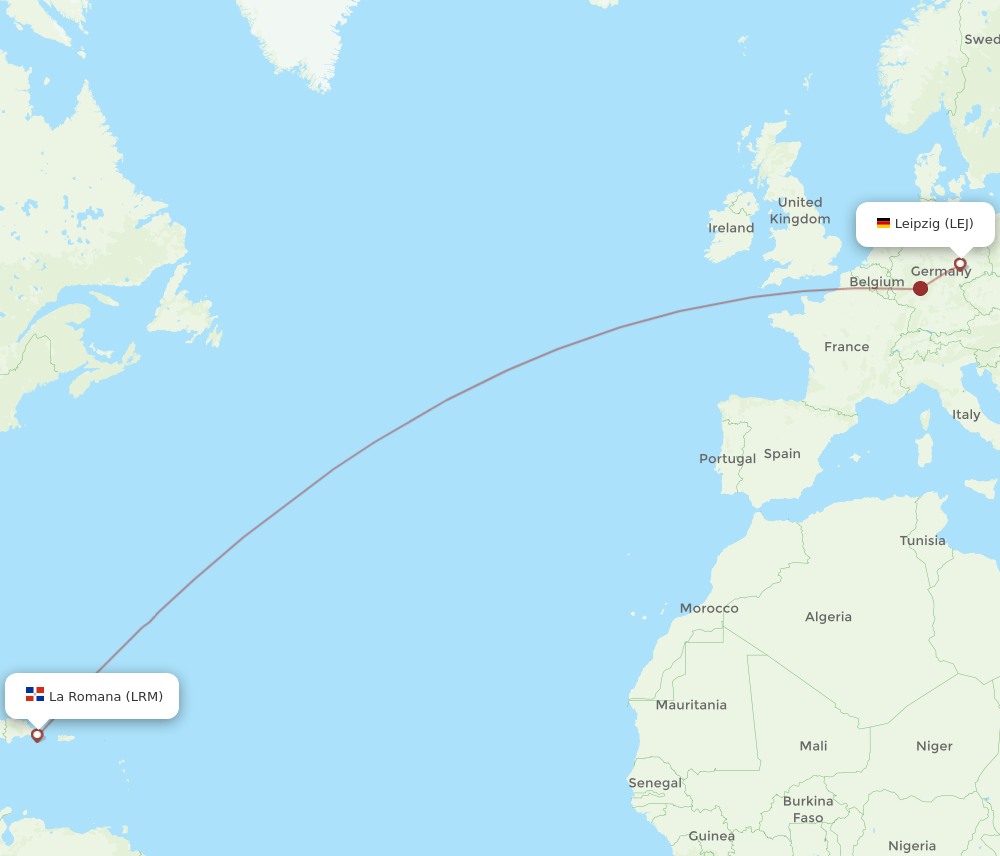 LRM-LEJ flight routes