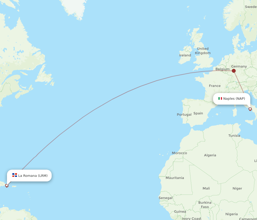 LRM-NAP flight routes