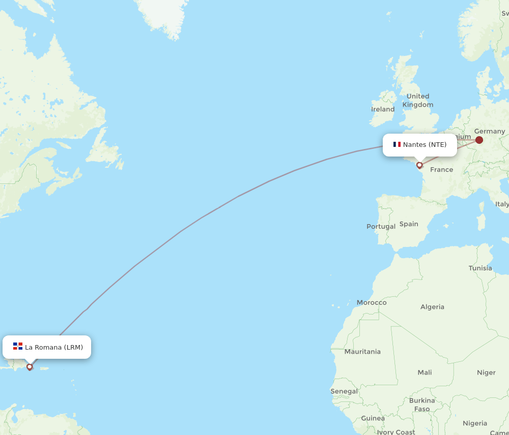 LRM-NTE flight routes