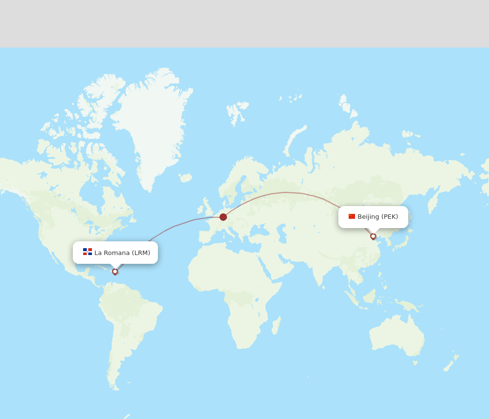 LRM-PEK flight routes