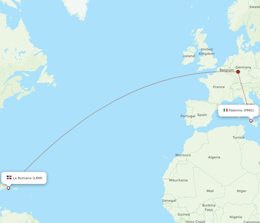LRM-PMO flight routes