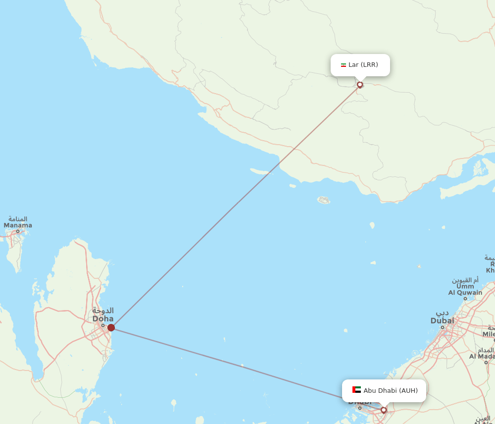LRR-AUH flight routes
