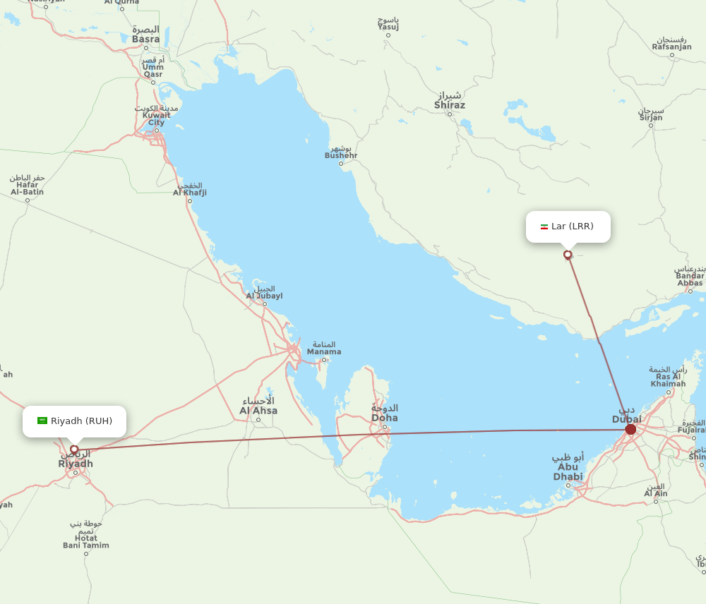 LRR-RUH flight routes
