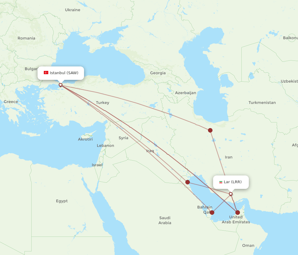LRR-SAW flight routes