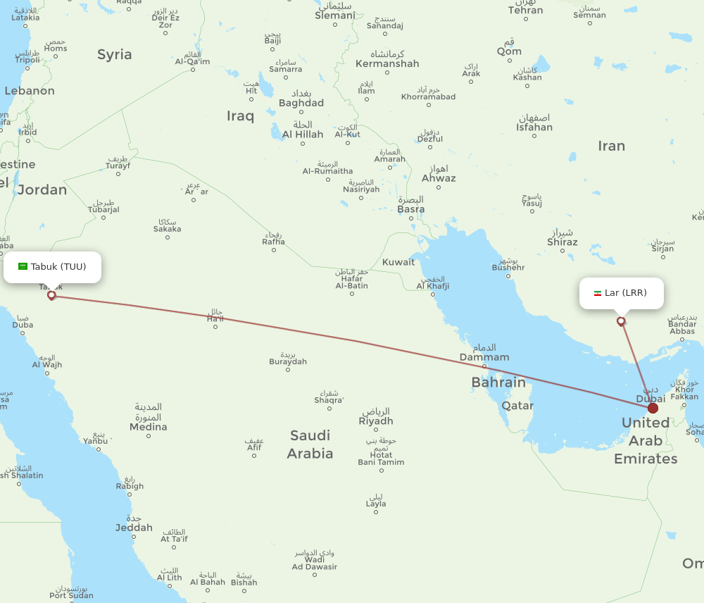 LRR-TUU flight routes