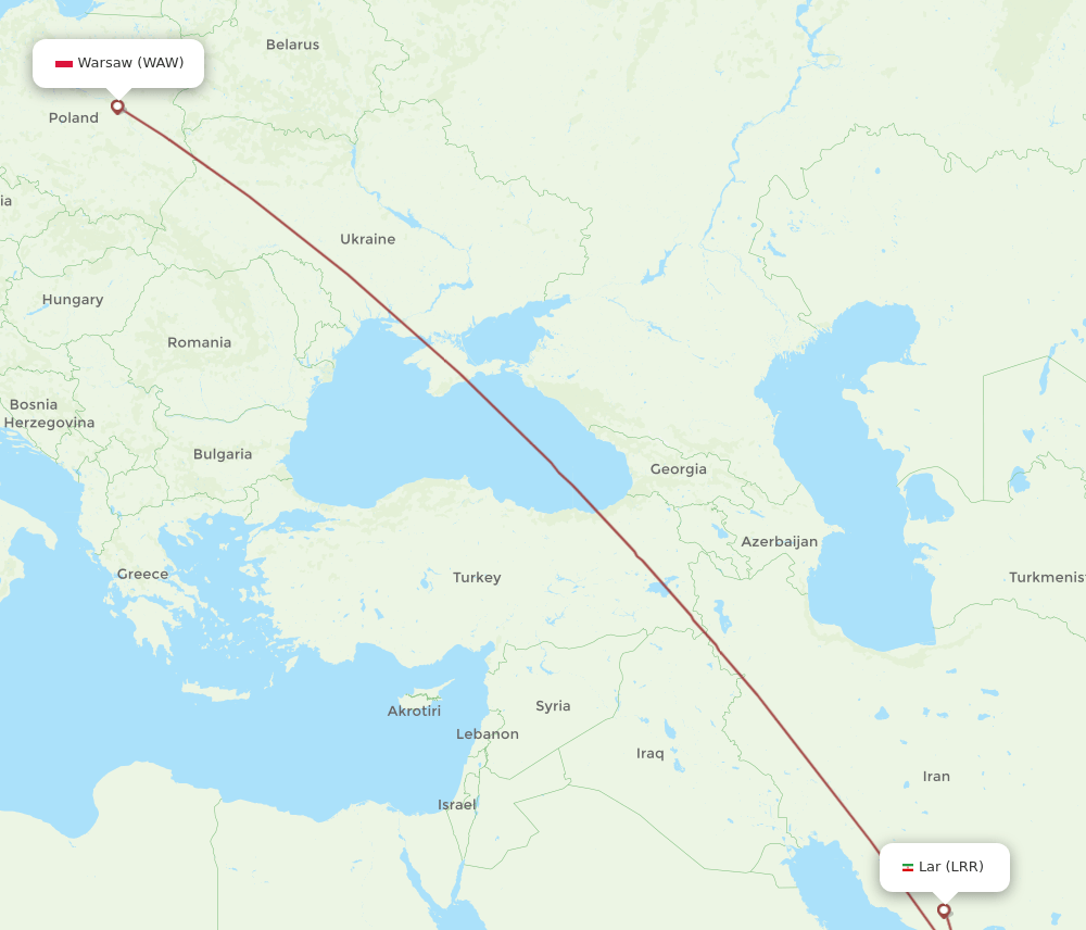 LRR-WAW flight routes