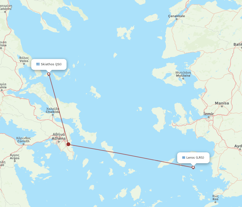 LRS-JSI flight routes