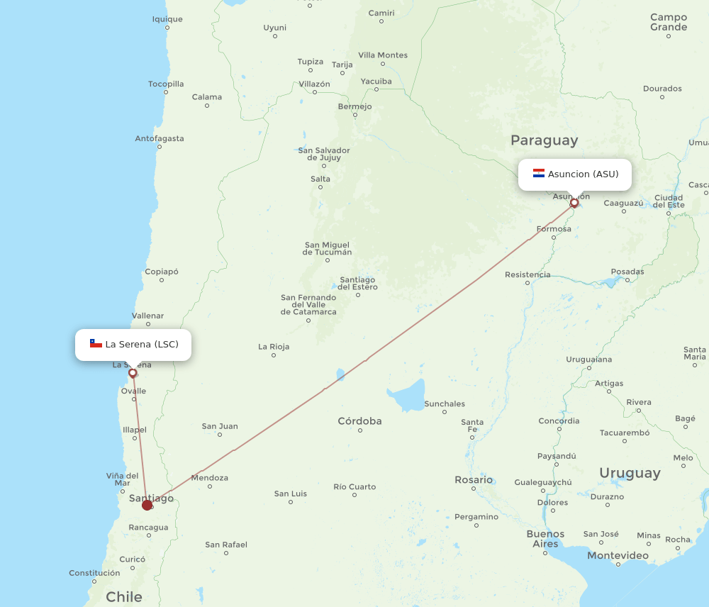 LSC-ASU flight routes