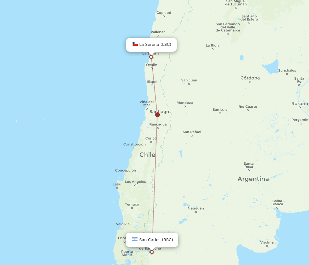 LSC-BRC flight routes