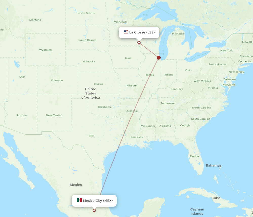 LSE-MEX flight routes