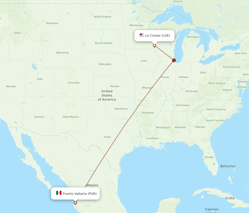 LSE-PVR flight routes