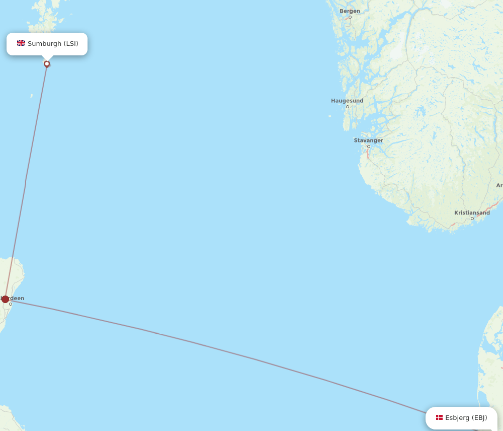 LSI-EBJ flight routes