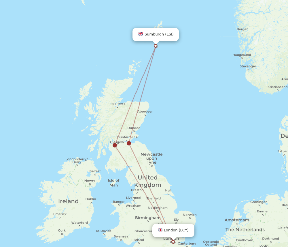 LSI-LCY flight routes