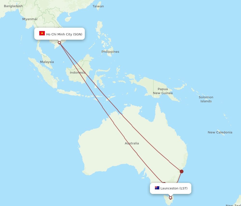 LST-SGN flight routes