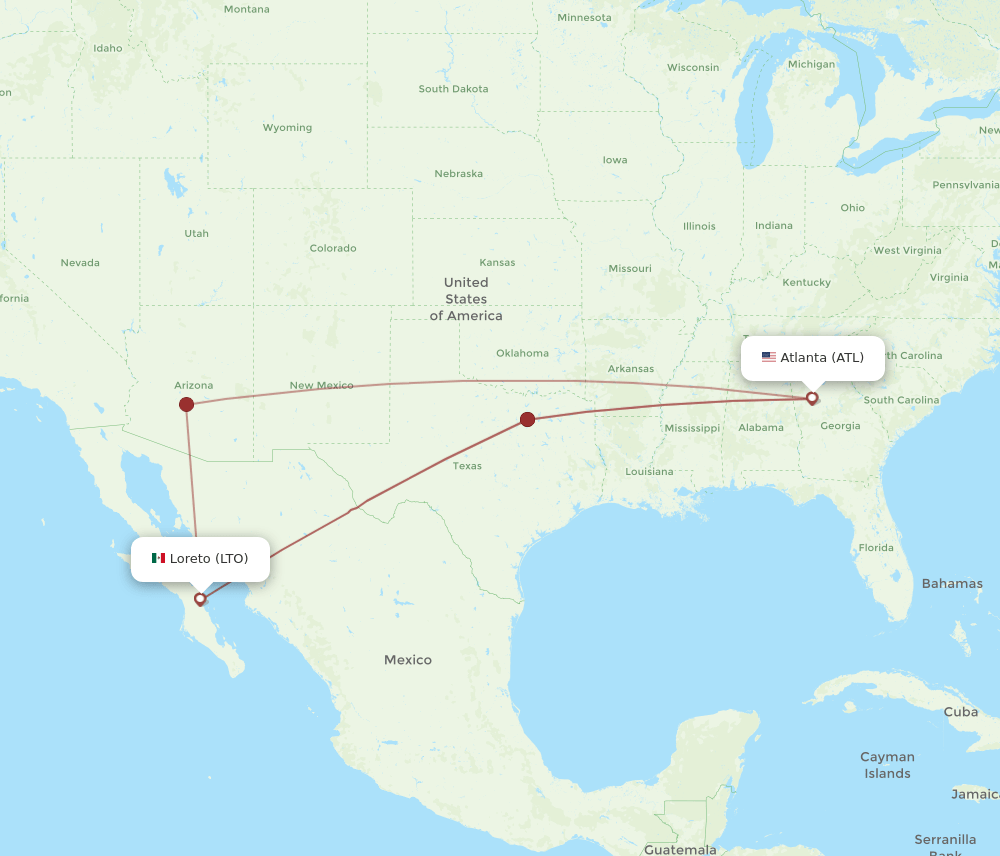 LTO-ATL flight routes