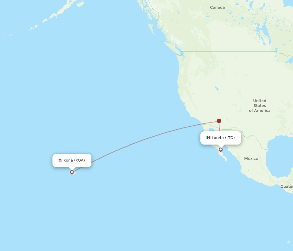 LTO-KOA flight routes