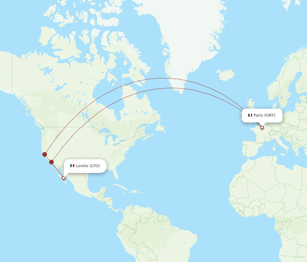 LTO-ORY flight routes