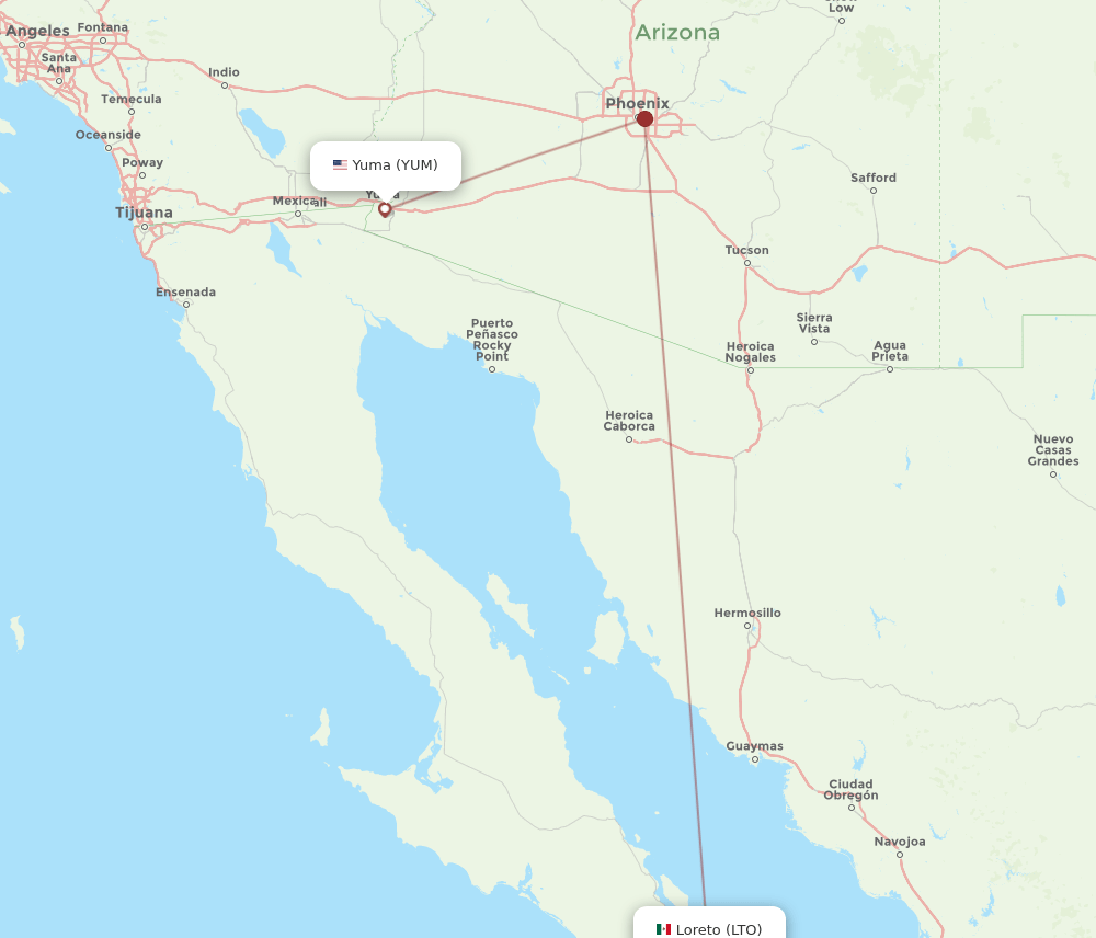 LTO-YUM flight routes