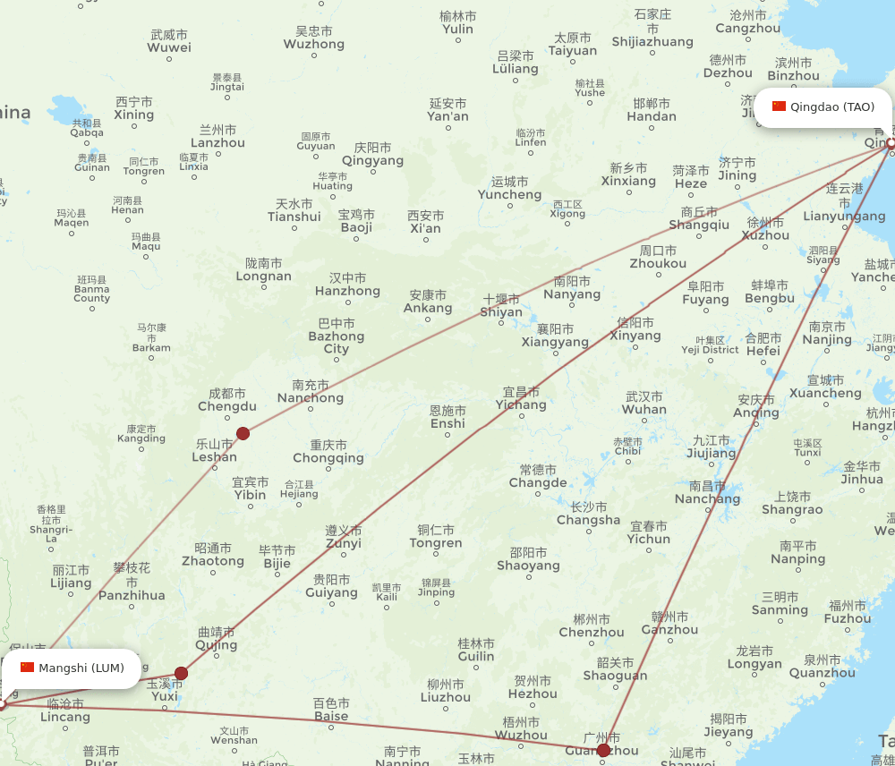 LUM-TAO flight routes