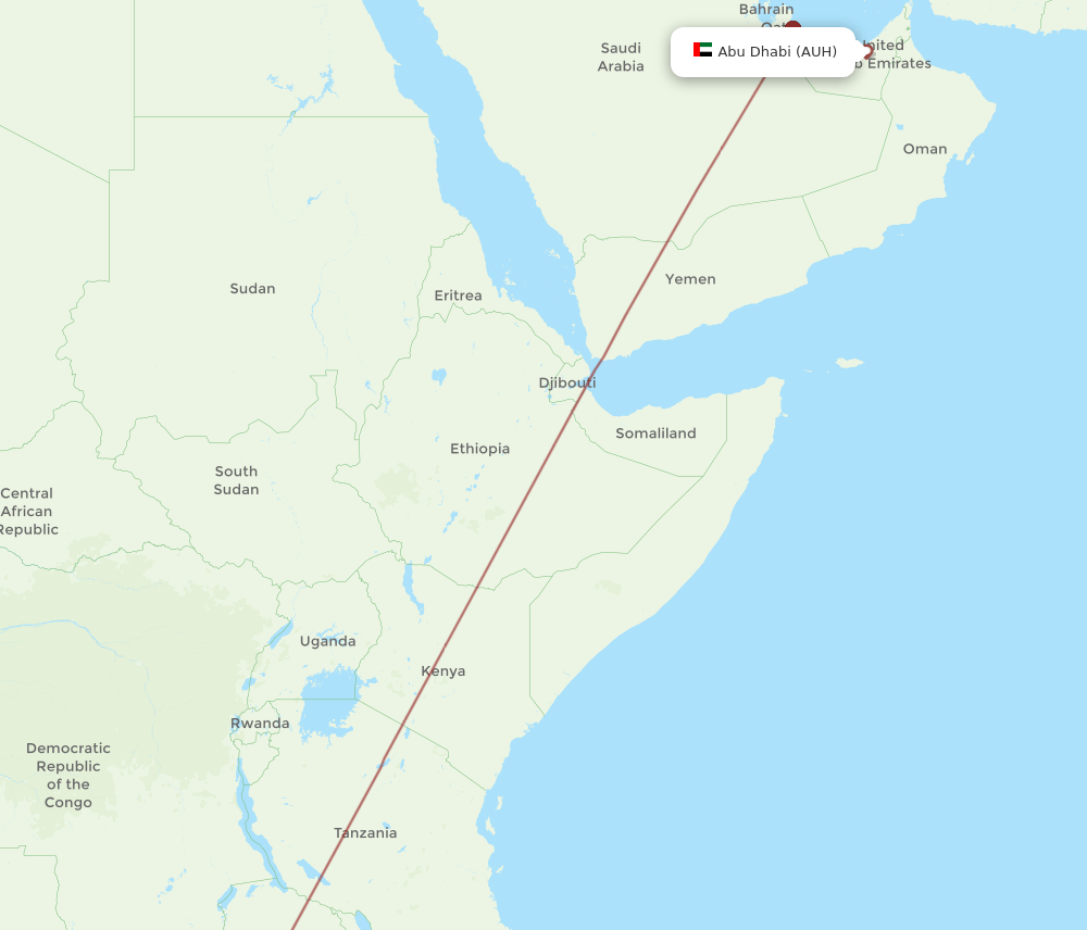 LUN-AUH flight routes