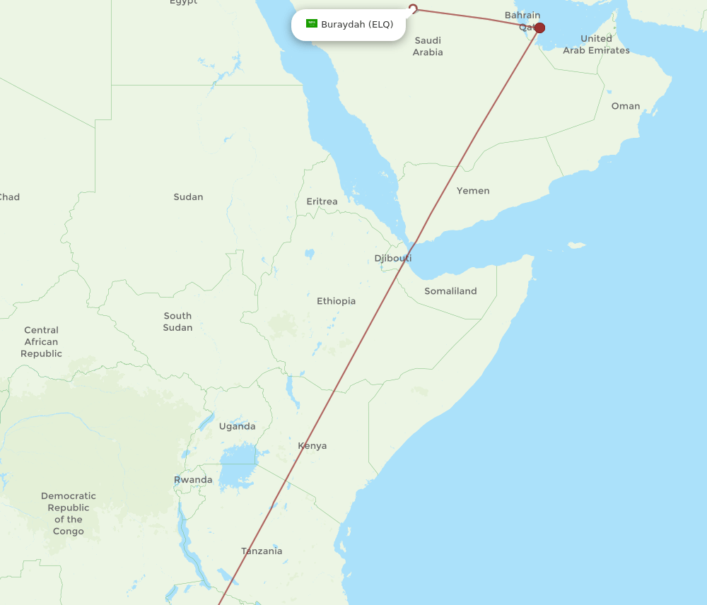 LUN-ELQ flight routes