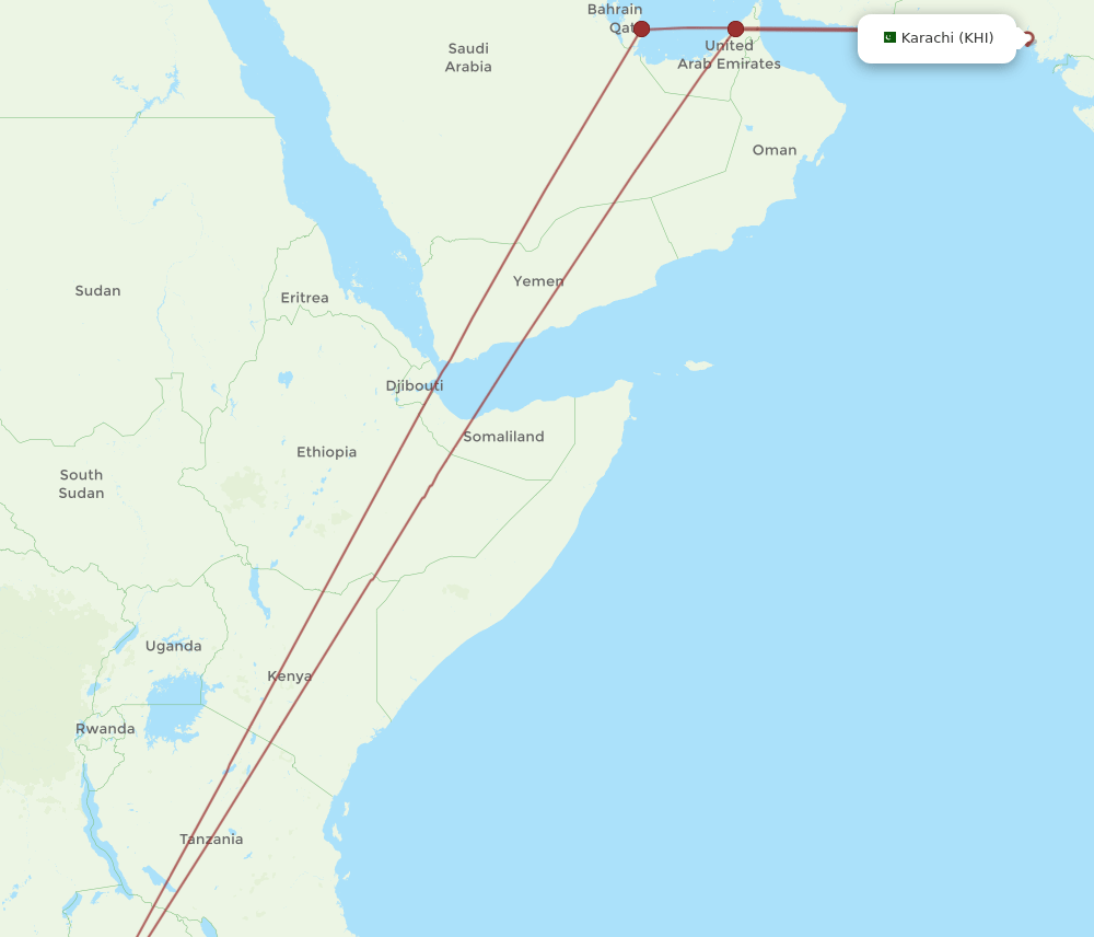 LUN-KHI flight routes