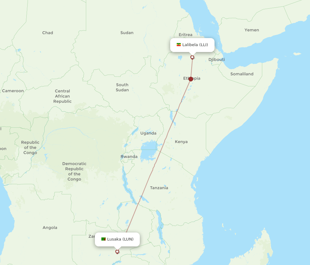 LUN-LLI flight routes