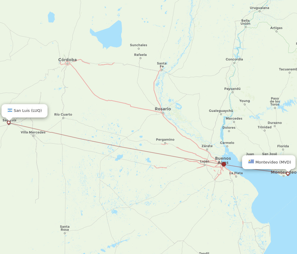LUQ-MVD flight routes