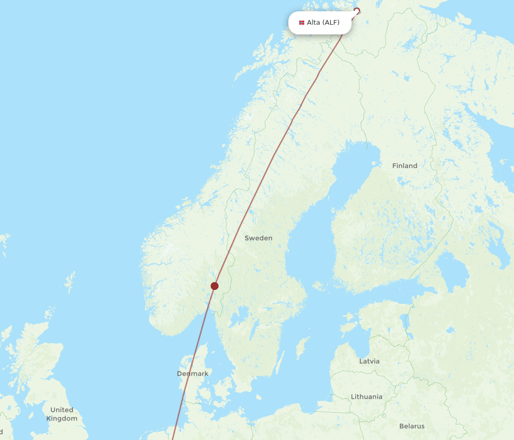 LUX-ALF flight routes
