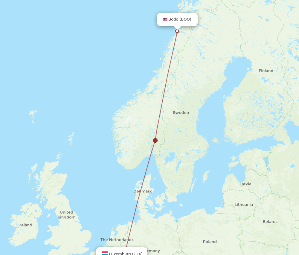 LUX-BOO flight routes