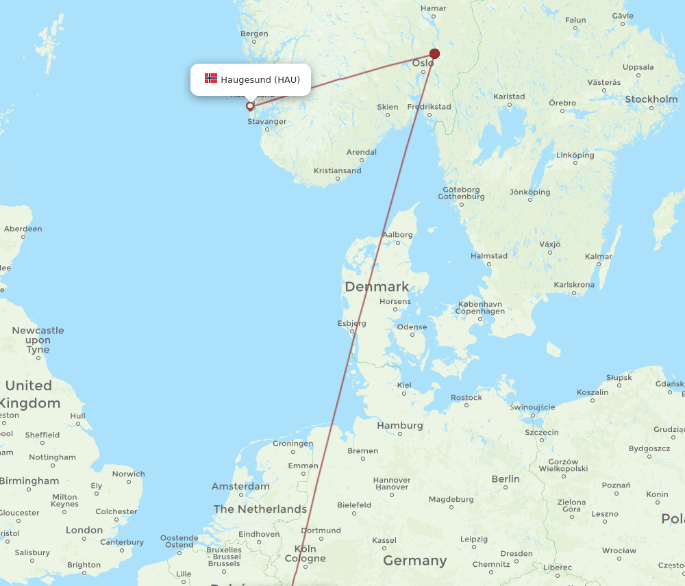 LUX-HAU flight routes