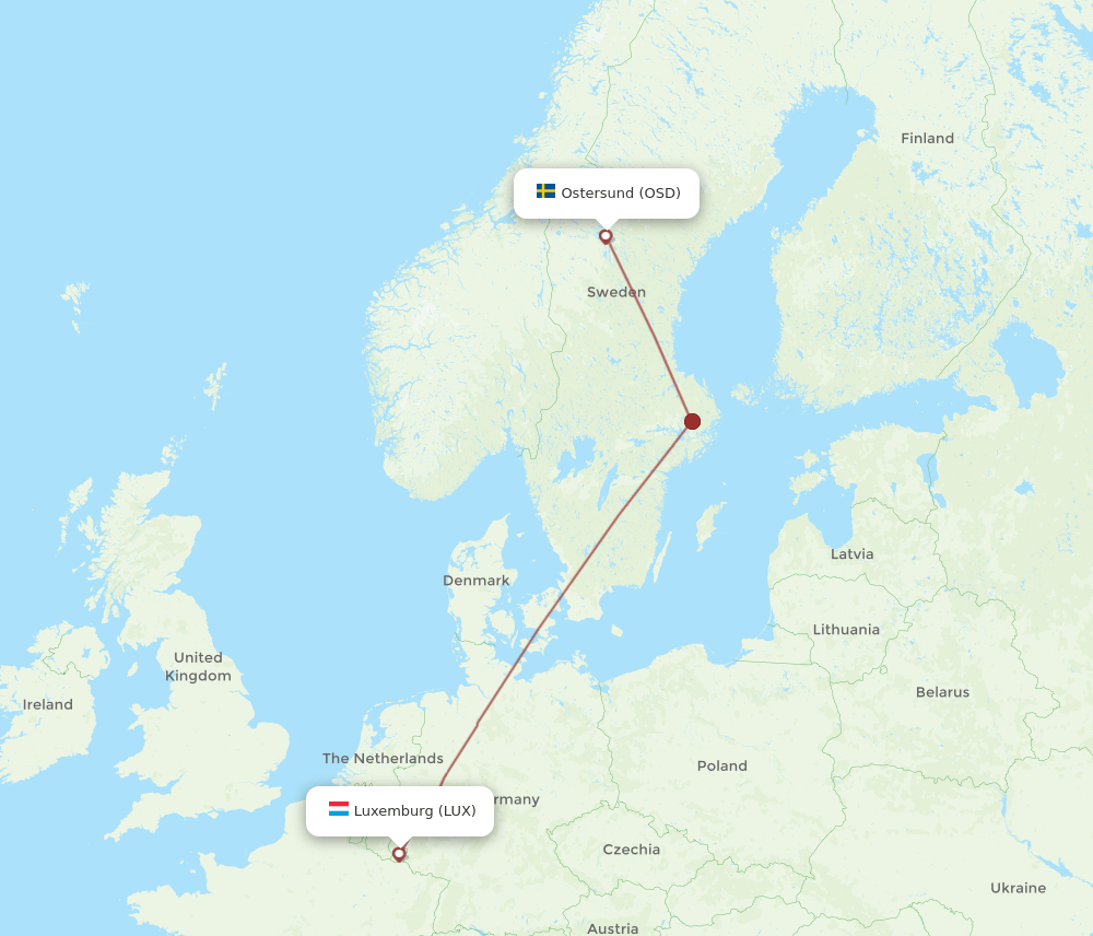 LUX-OSD flight routes