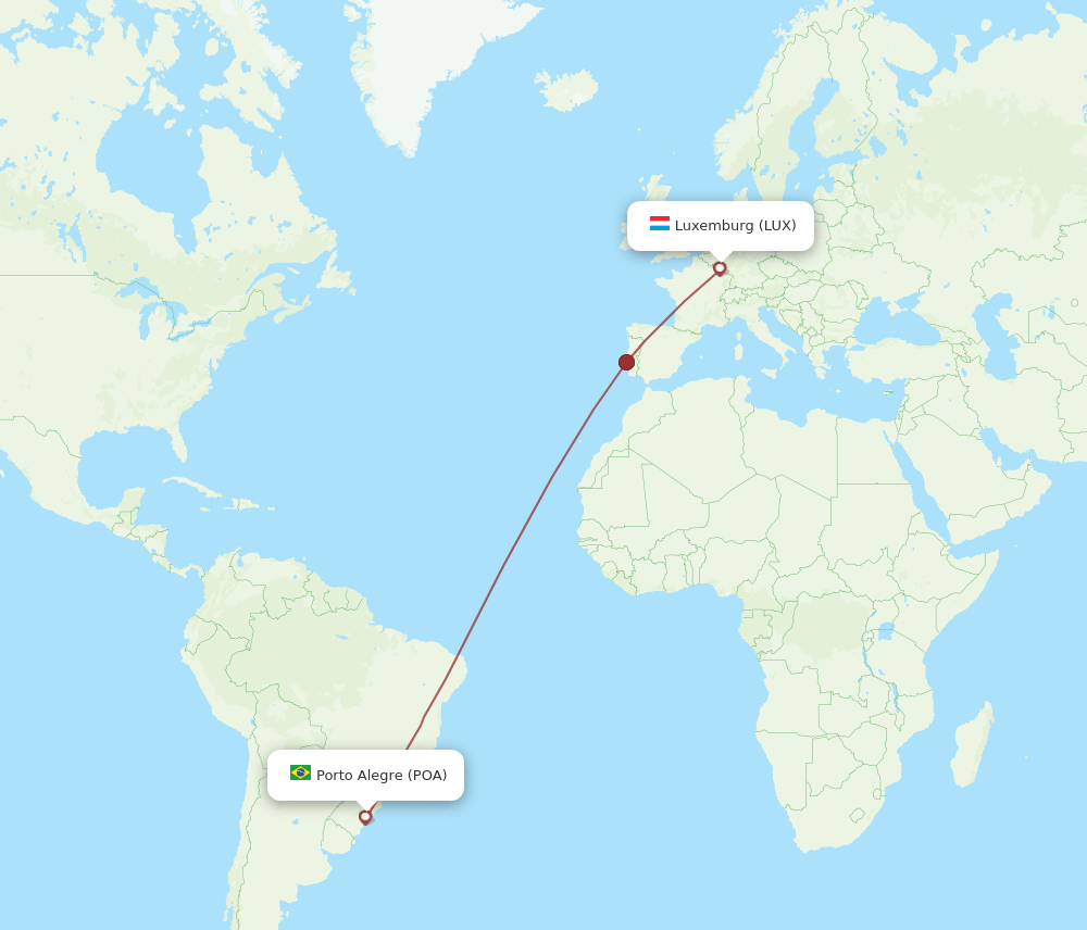 LUX-POA flight routes