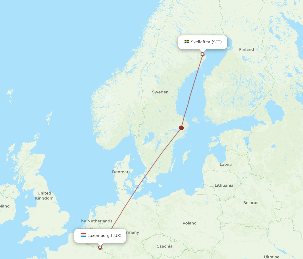 LUX-SFT flight routes