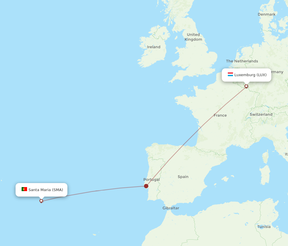 LUX-SMA flight routes