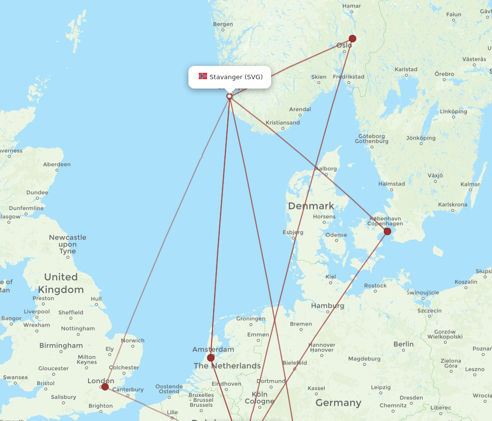 LUX-SVG flight routes