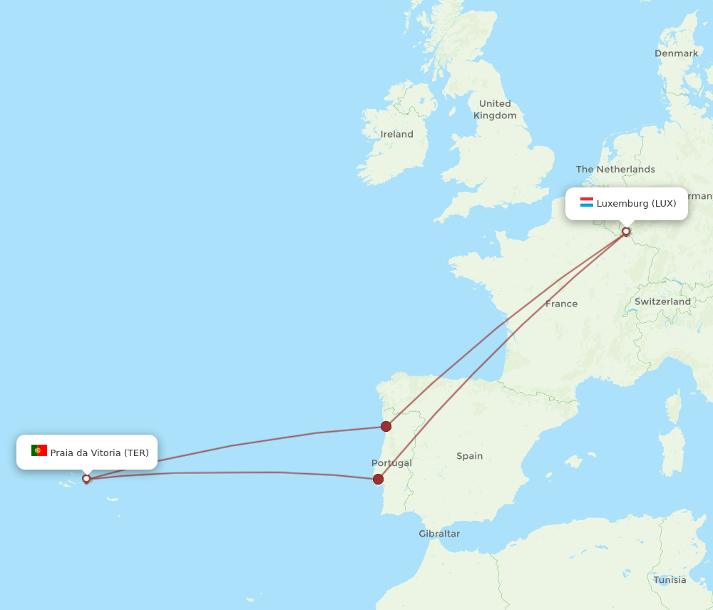 LUX-TER flight routes