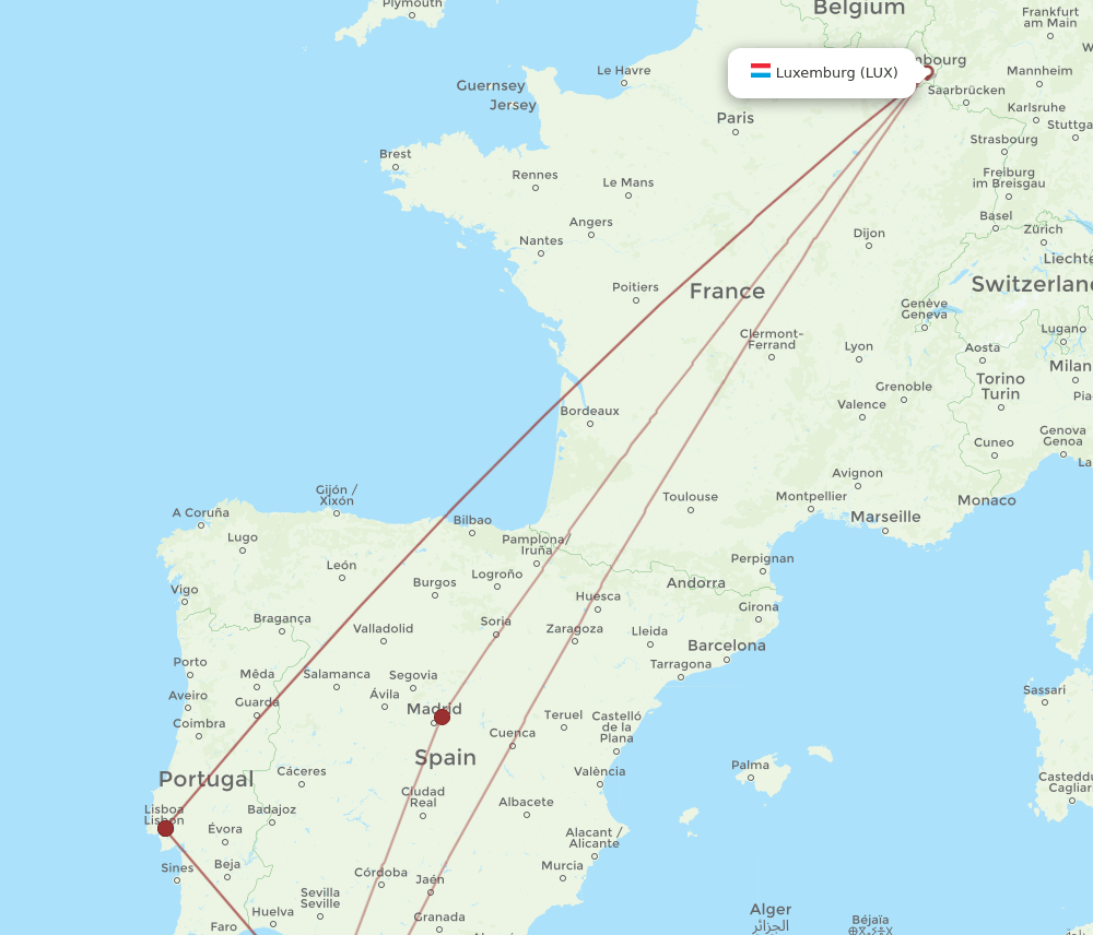 LUX-TNG flight routes