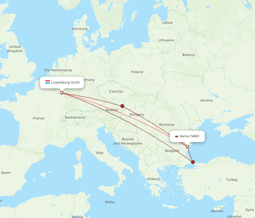 LUX-VAR flight routes