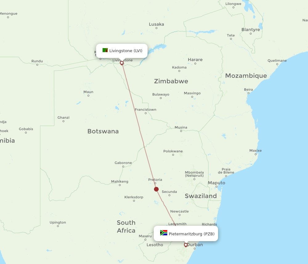 LVI-PZB flight routes